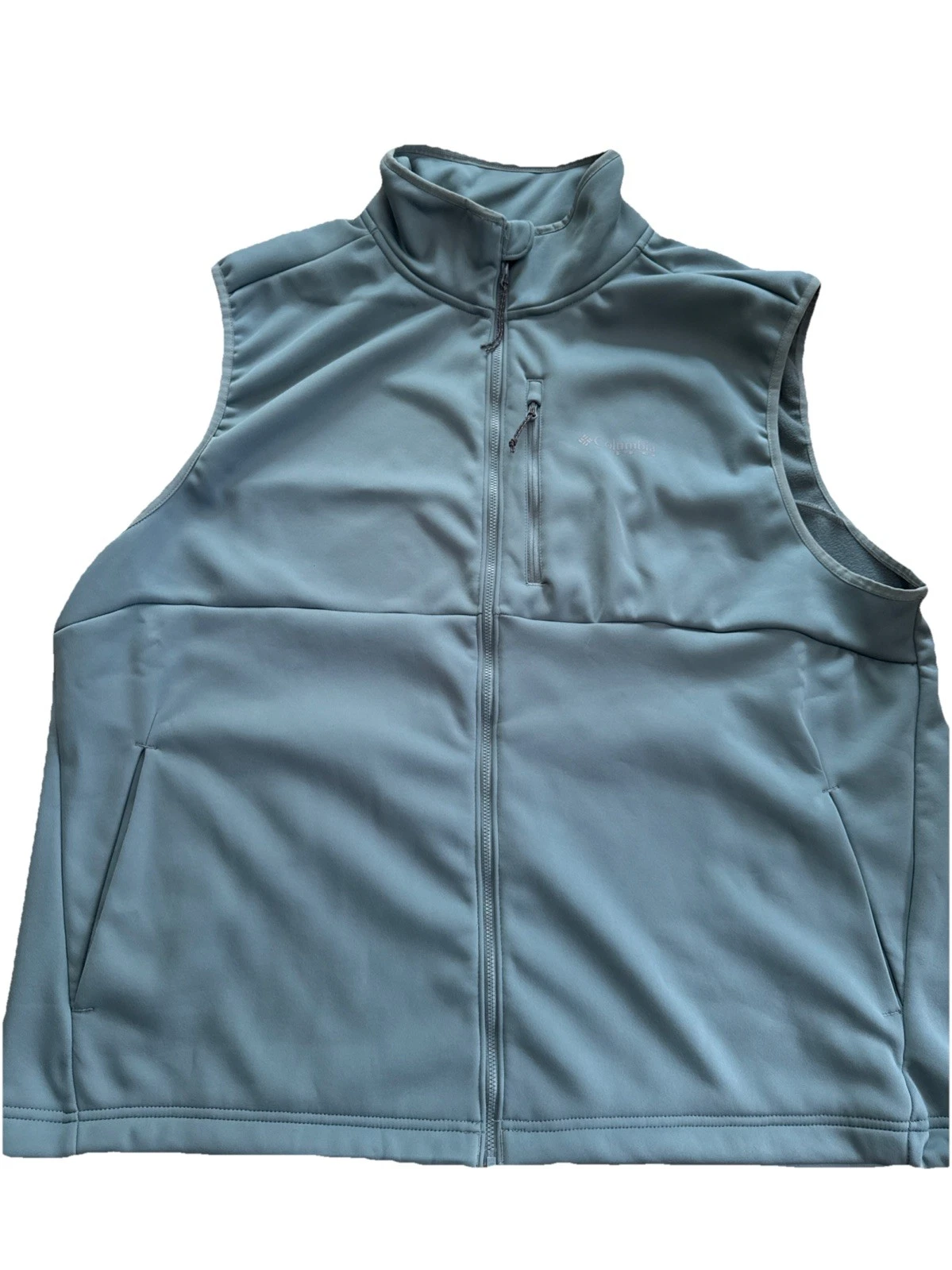 Columbia Ascender Softshell Vest Teal Blue Mens Size Xxl Fishing Hiking Golf