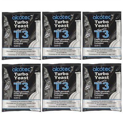 Alcotec Turbo Yeast Classic T3 120g (Pack of 6)