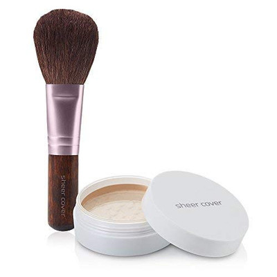Medium Mineral Makeup Foundation And Concealer Full Coverage With Brush