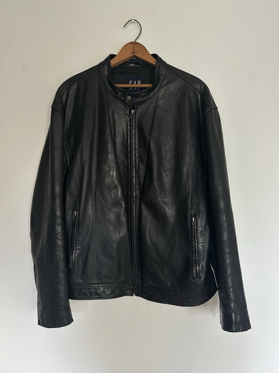 25+ Gap Black Leather Outer Shell Coats, Jackets & Vests for Men
