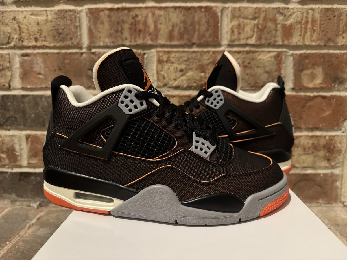 New Nike Air Jordan 4 Retro Starfish Black Sail CW7183-100 Women's