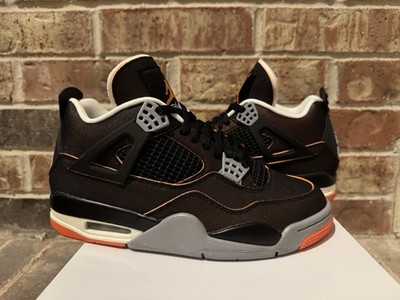 New Nike Air Jordan 4 Retro Starfish Black Sail CW7183-100 Women's