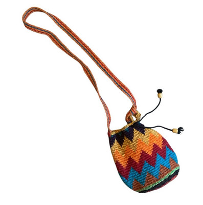 Colorful Zigzag Crochet Crossbody Bag