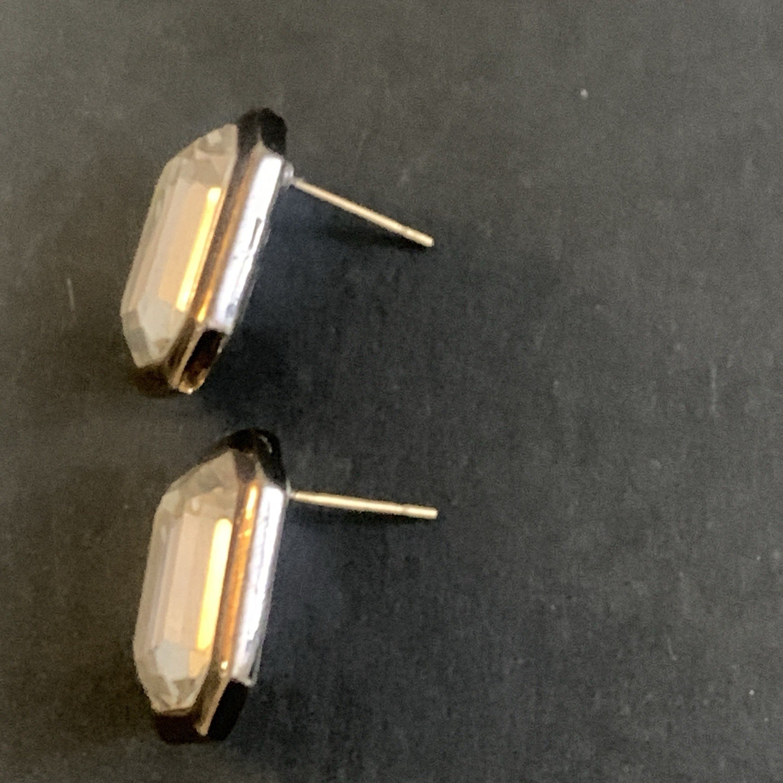 Givenchy Earrings Statement Pierced Emerald Cut R… - image 11