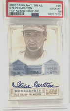 2012 Panini National Treasures - Hall of Fame Membership Signatures Steve...