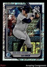 2024 Bowman Chrome Prospects Shimmer Refractors #BCP186 Ben Rice 1st ROOKIE