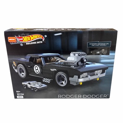 MEGA Hot Wheels Rodger Dodger mit 1011 Teile, Konstruktionsspielset + Auto HDJ98