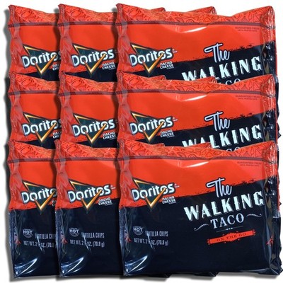 Doritos The Walking Taco Nacho Cheese Chips - Crunchy Bold Flavor 2.5 Ounce 9 Pa
