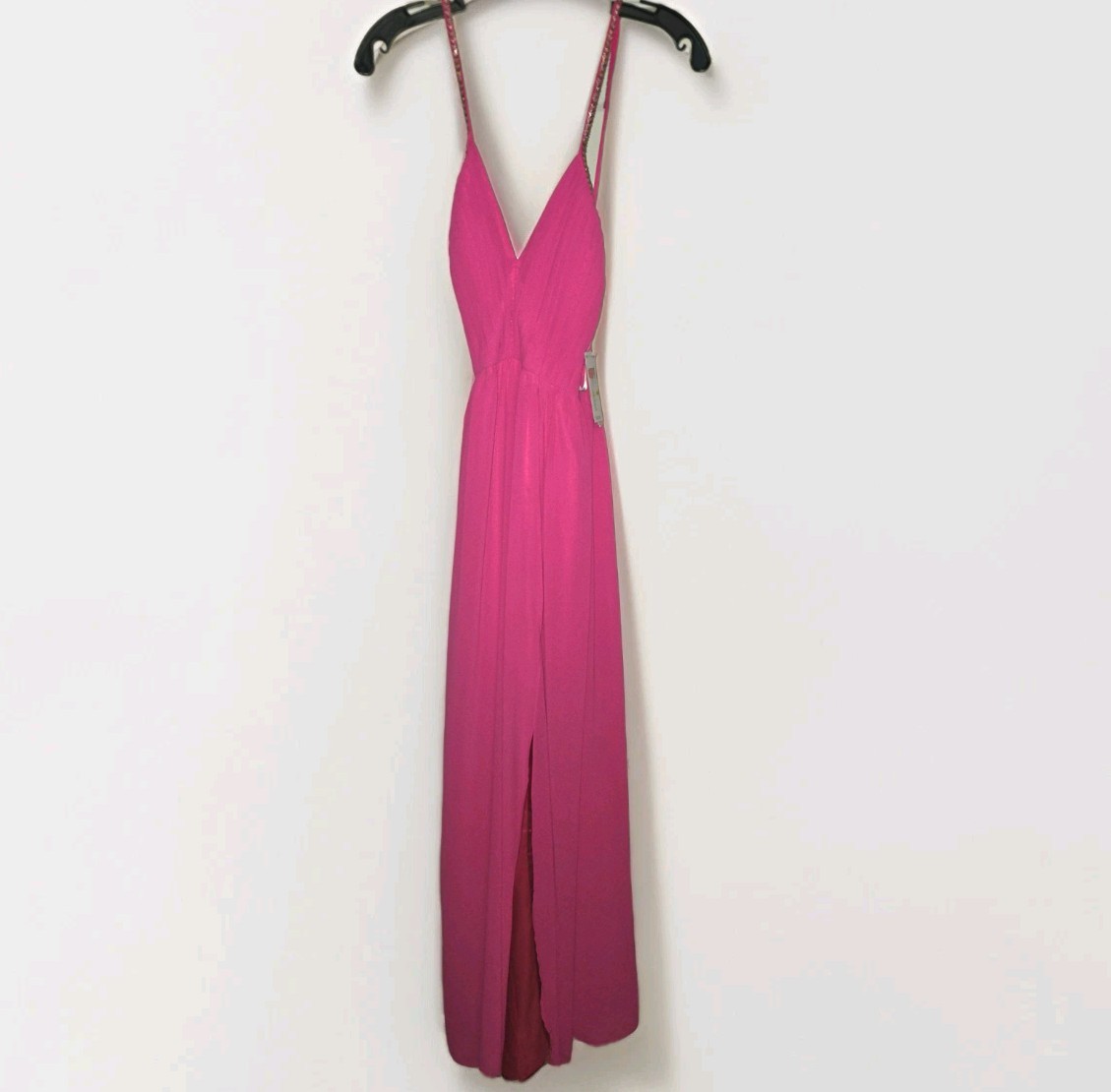 GB Fuschia Pink Maxi Dress Size M Spaghetti Straps Rhinestone Party Prom New | eBay GB Fuschia Pink Maxi Dress Size M Spaghetti Straps Rhinestone Party Prom New | eBay