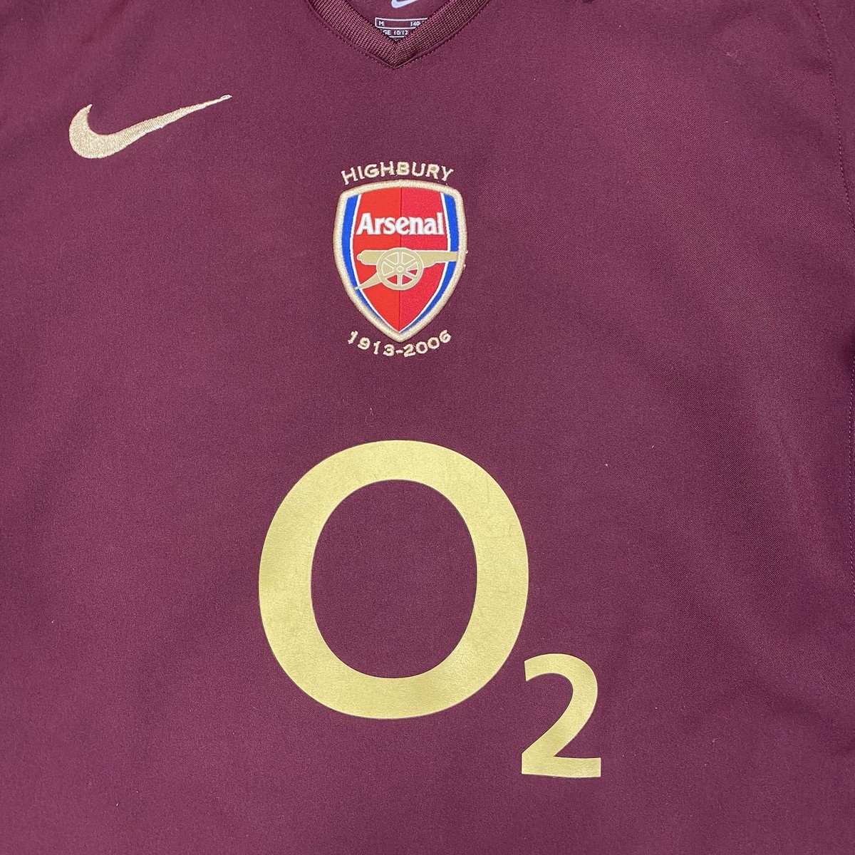 Vintage Arsenal 2005 2006 Nike YOUTH Highbury Home Football Shirt