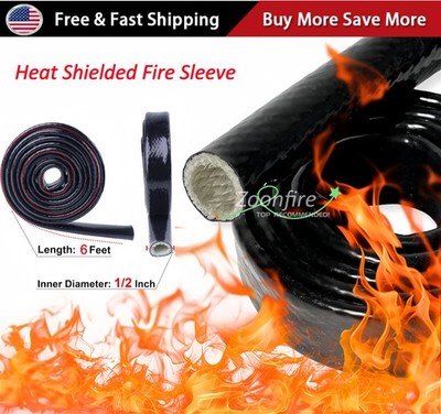 1/2'' Insulation Heat Shield 6' Fire Thermo Armor Sleeve Protection for Hose Line