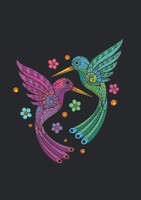 Notizbuch A5 Dotted Softcover Kolibri Mandala Design 120