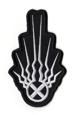 Static X Patch Embroidered Sew On Band White Logo Industrial Nu Metal