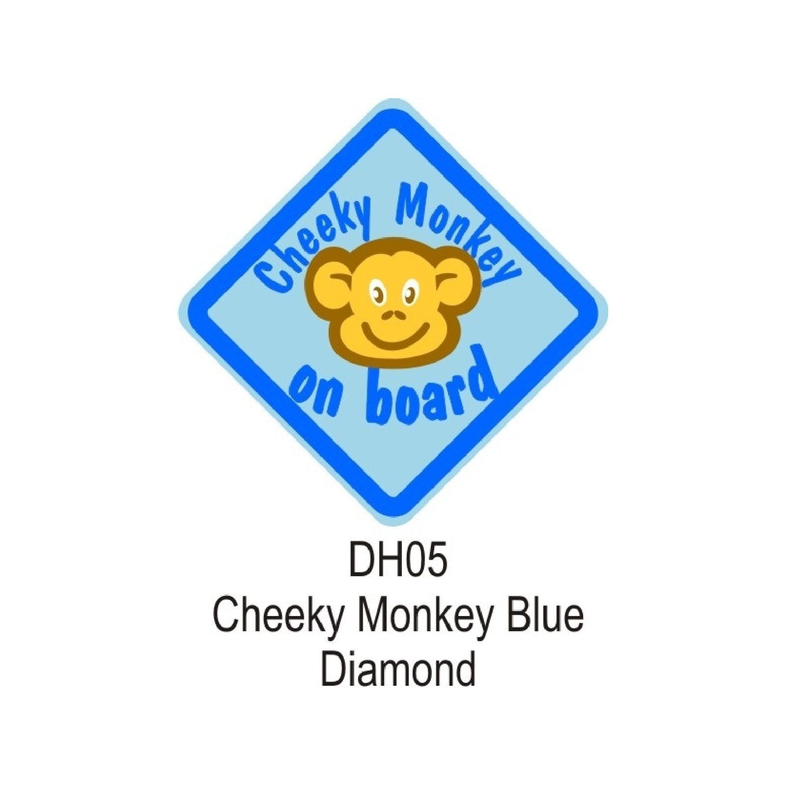 Castle Promotions Suction Cup Diamond Sign - Blue - Cheeky Monkey - DH05