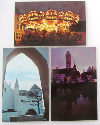 USA Postcards Lot 3 x NEW YORK World Fair 1965 The Belgian Village US Postkarten