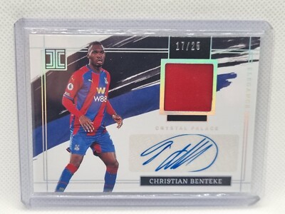 Christian Benteke Crystal Palace 21-22 Panini Impeccable Autograph Jersey 17/25!