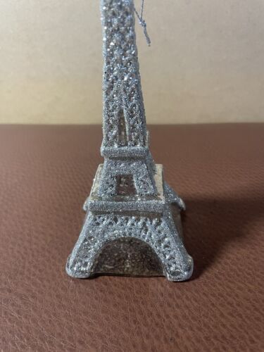 BLOWN GLASS EIFFEL TOWER CHRISTMAS ORNAMENT - Picture 3 of 8