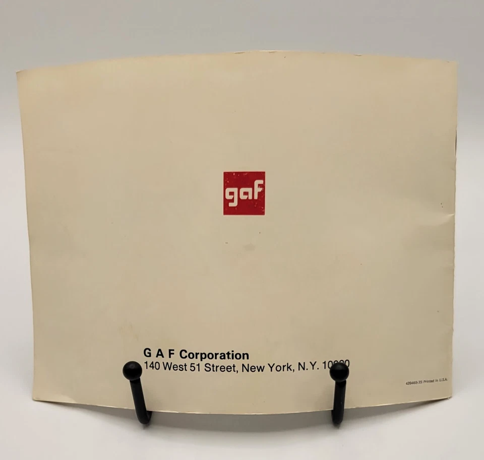 Original GAF Ansco Autoset Cds Cámara Manual de Usuario - 1965 Foto 2 de 4