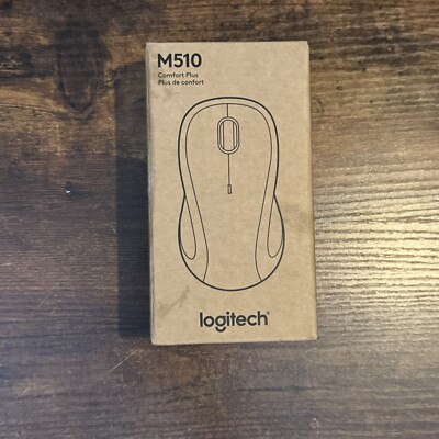 LOGITECH M510 WIRELESS MOUSE NEW IN BOX With DONGLE Black