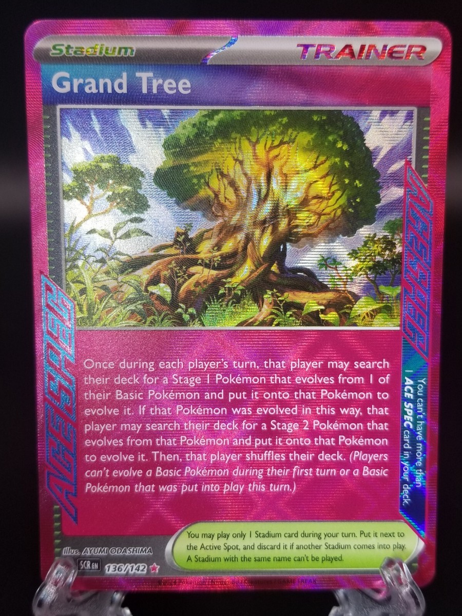 Grand Tree - 136/142 - Stellar Crown Ace Spec Ultra Rare Pokemon Card TCG - M/NM Grand Tree - 136/142 - Stellar Crown Ace Spec Ultra Rare Pokemon Card TCG - M/NM