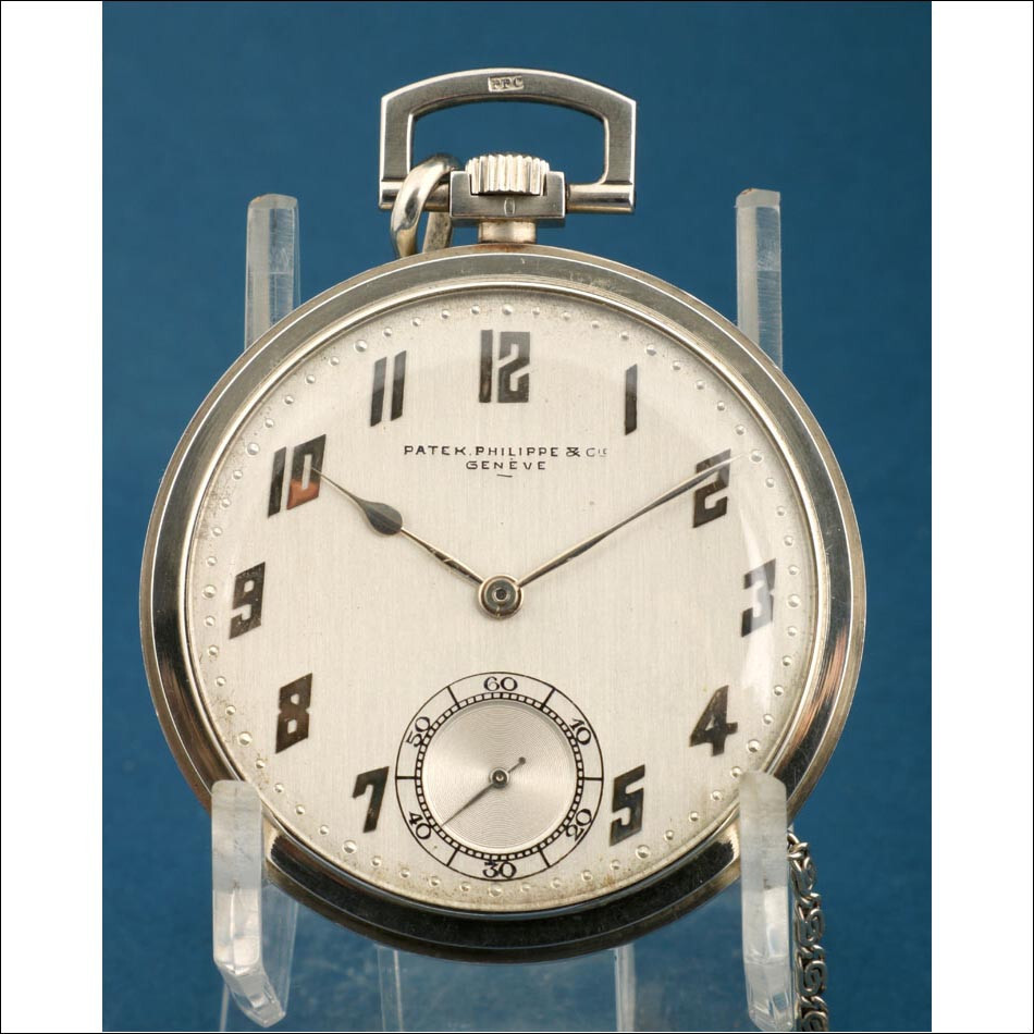 Rare Patek Philippe Art -Deco Pocket 18K White Gold