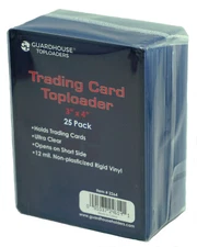 GuardHouse Trading Card Toploader 25 Pack 3" x 4" Ultra Clear 50, 100, 500, 1000