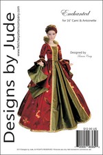 Enchanted Doll Clothes Sewing Pattern for 16" Cami Antoinette Dolls Tonner