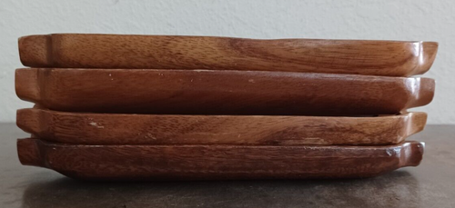 4 supports en bois de maïs sur le cobb sculpté main singe dosette 9" vintage PORTÉ PORTÉ USÉ - Photo 9/15