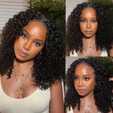 UNice Brazilian Curly Bundles with Lace Closure Deep Wave Human Hair Extensions