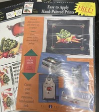 Vtg. Decoupage Easy To Apply Hand-Painted Prints Vegetables School, Scouts, 4H