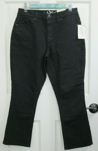 NWT Universal Thread Jeans Womens Size 6 Black Kick Boot Crop Stretch 120-21362