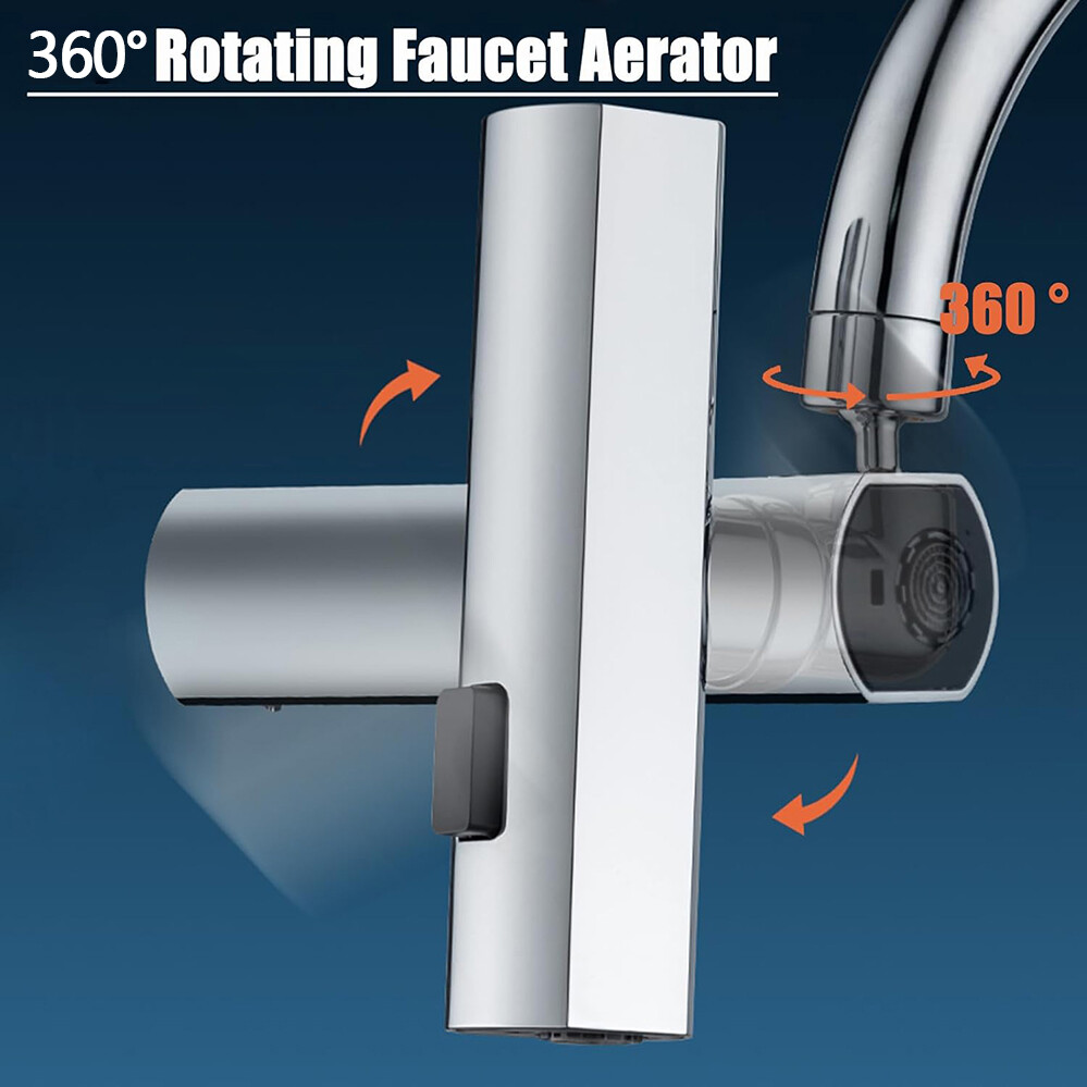 3 in 1 Kitchen Faucet Waterfall New Faucet Aerator 360° Rotating Faucet