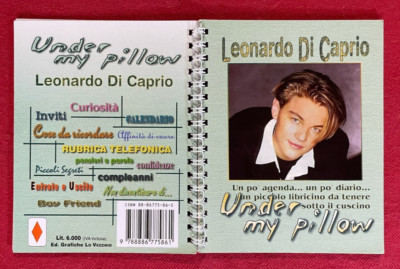 LEONARDO DI CAPRIO UNDER MY PILLOW Ed Lo Vecchio (1998) Tagebuch Agenda Fotos