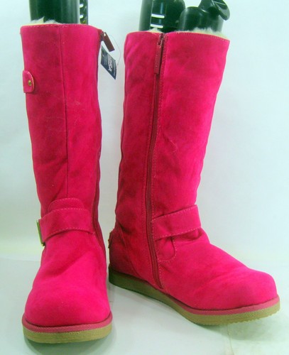 ladies warm pink/ Fuchsia Round Toe Winter knee Boots WOMEN Size 7.5 - Picture 3 of 6