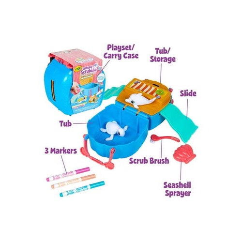 Crayola Scribble Scrubbie Pets Seashell Splash – Ocean Toy Set for Kids Ages 3+