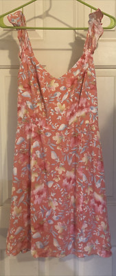 Wayf Iris Pink Floral Tie Back Pink Mini dress Women s Size Small/Medium Party
