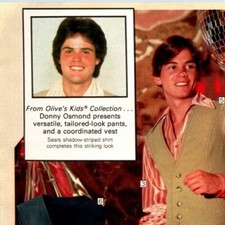 Donny Osmond 1970s Disco Style Clothing Print...