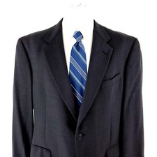 Hart Schaffner Marx Wool 2 Button Sport Coat 42R Gray Check