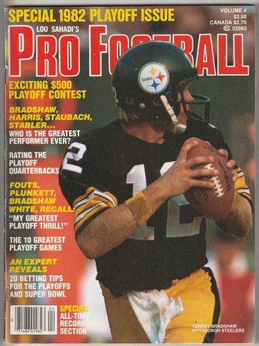 Lou Sahadis Profi-Fußballszene Playoff-Ausgabe Magazin --- Terry Bradshaw