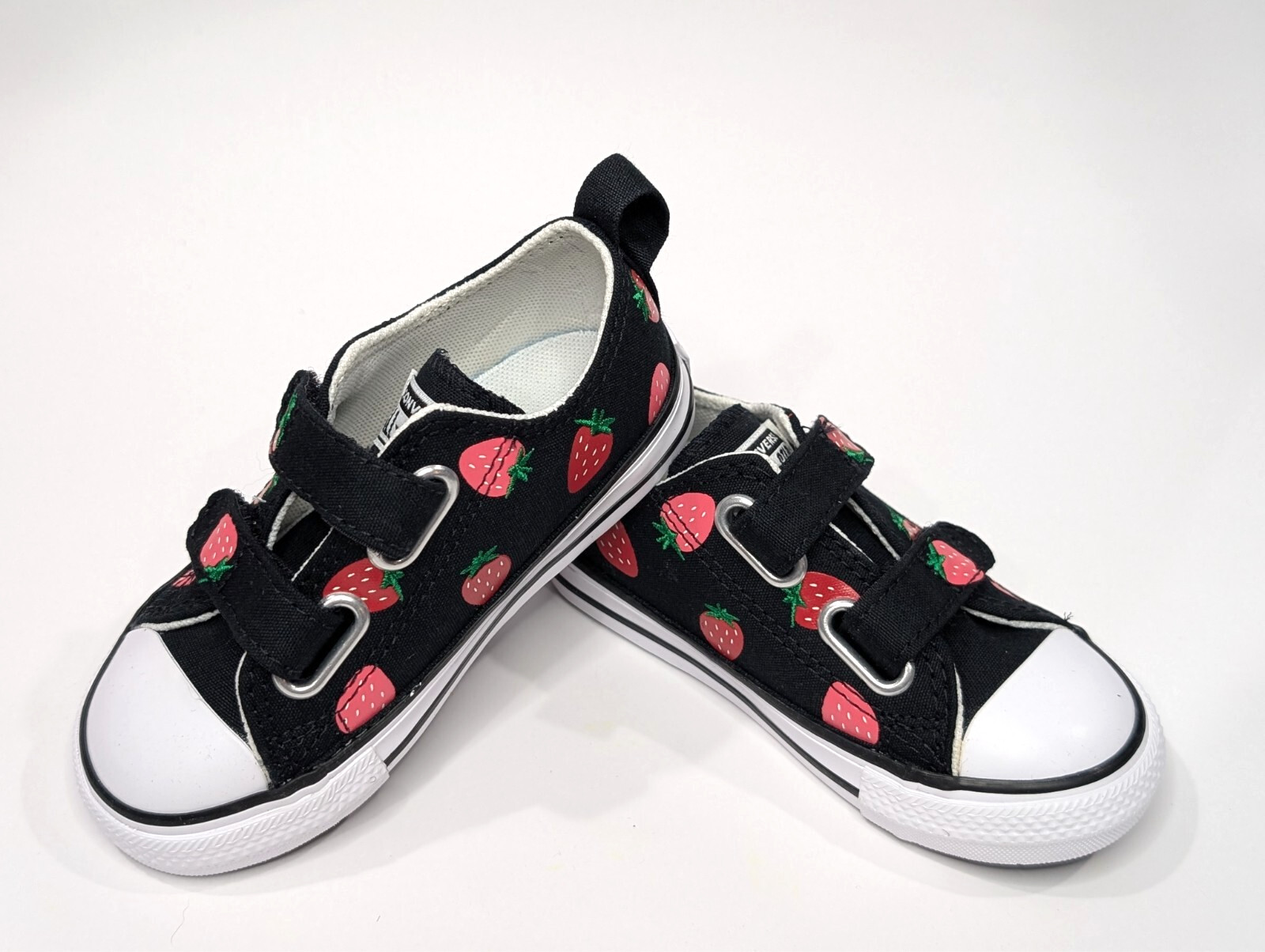 Converse CTAS 2V OX Black/Red/Pink Toddler Girl's Sneakers-S