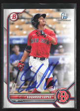 Eduardo Lopez Signed Autographed 2022 Bowman Paper Prospects #BP-134 Red Sox