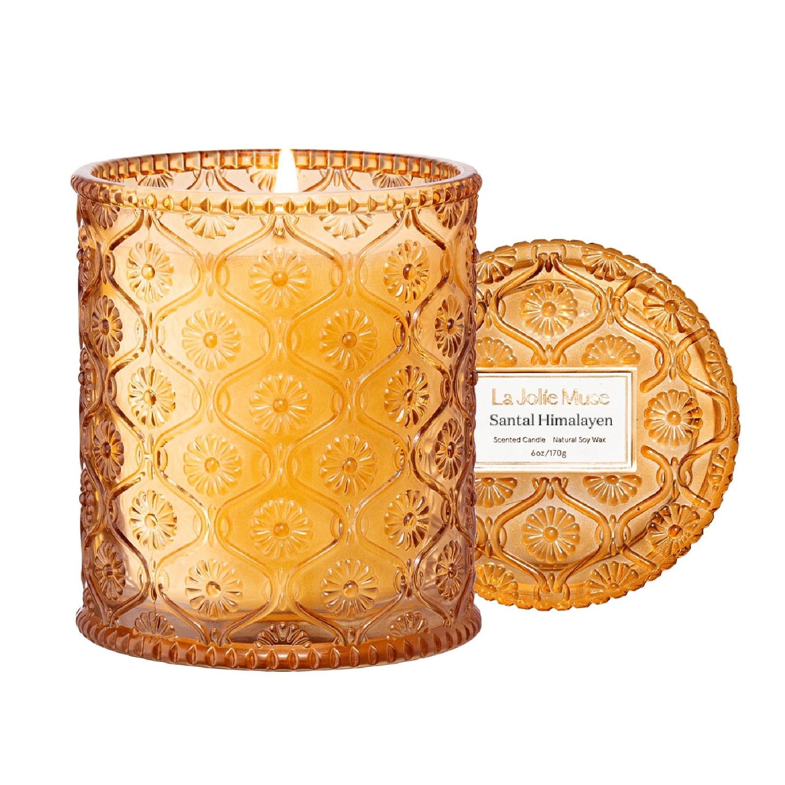 Himalayan Sandalwood Scented Candle for Home Aromatherapy