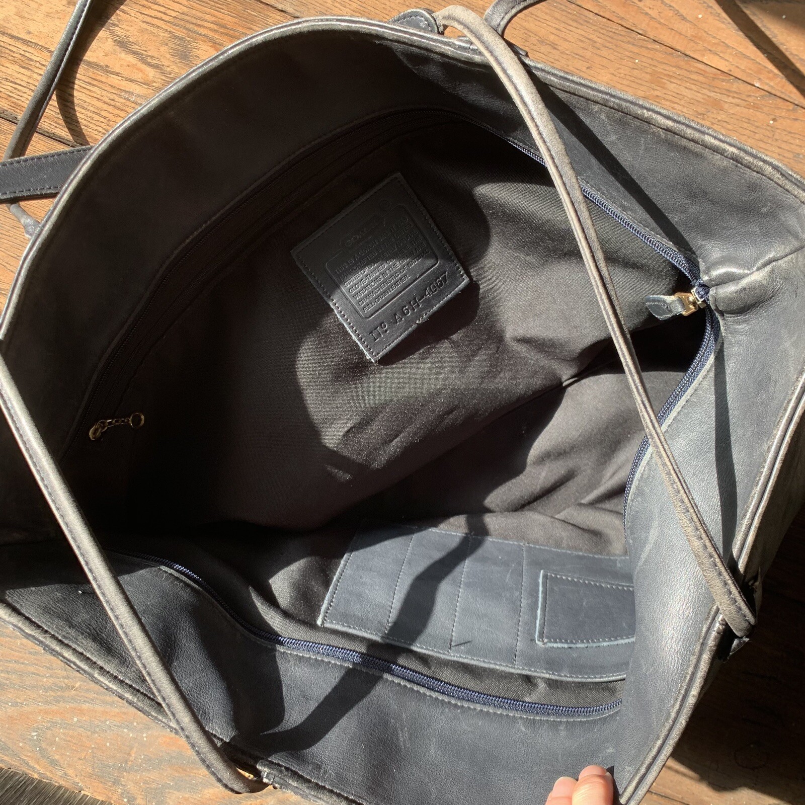 Vintage COACH leather laptop bag in black 4067 Gem