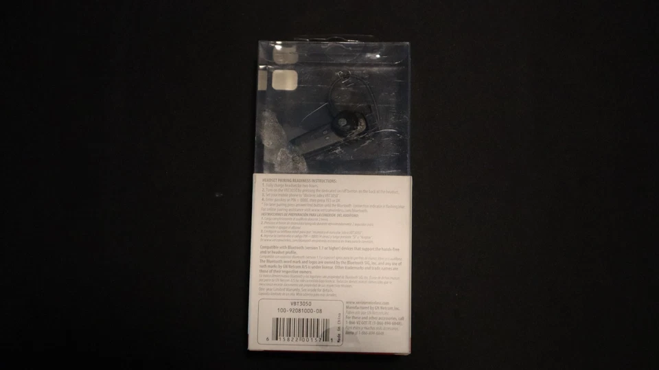 Jabra Bluetooth Headset Verizon Wireless Universal 3050 Black Bluetooth Ear NEW - Image 4 of 4