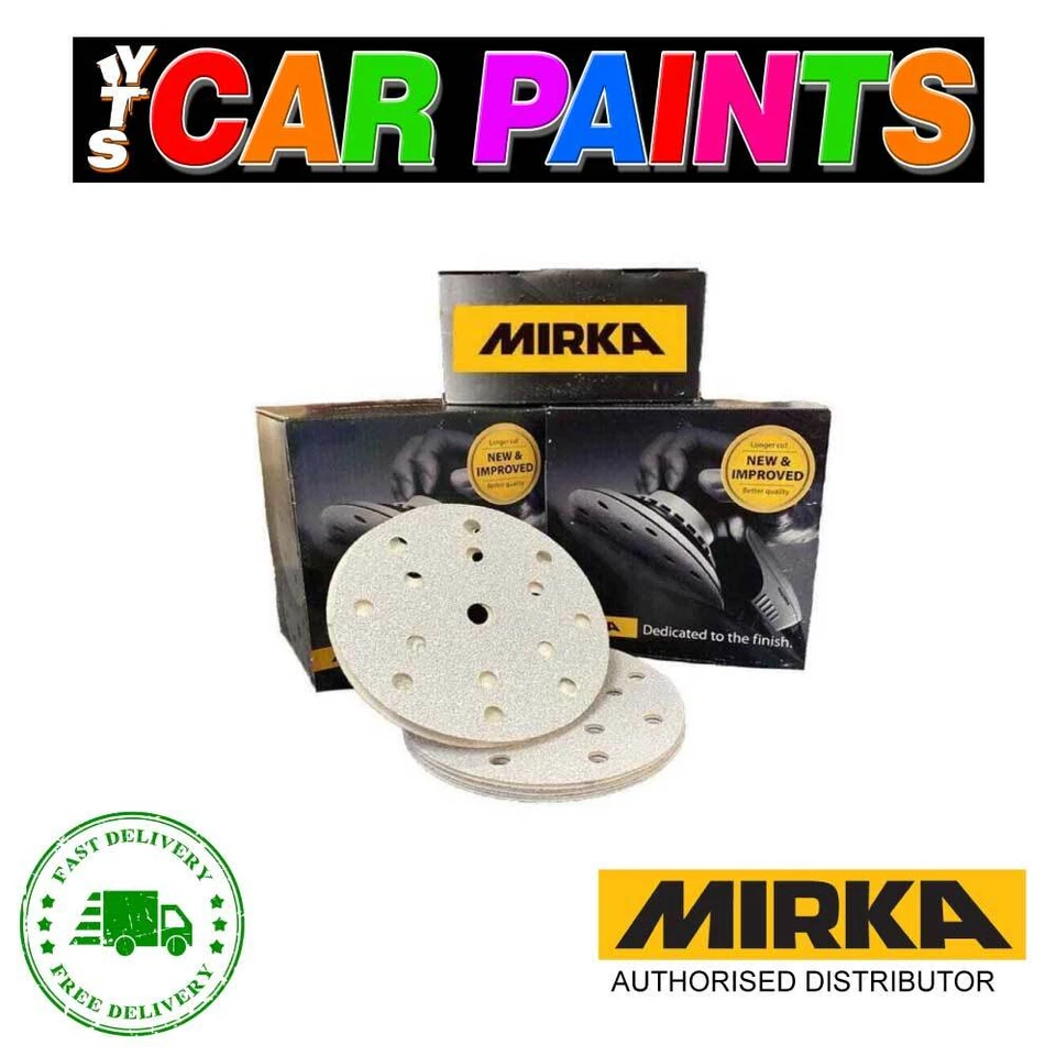 Mirka Basecut Hook&Loop 150mm 6" Sanding Disc Not Autonet !!Box of 100!!