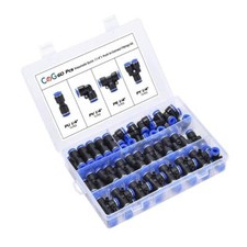 60pcs Quick Connect Air Hose Fittings Pneumatic Push to Connect Fittings Kit ...