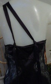 Agent Provocateur Soiree deep violet silk Dress M L lace purple maxi gown slip