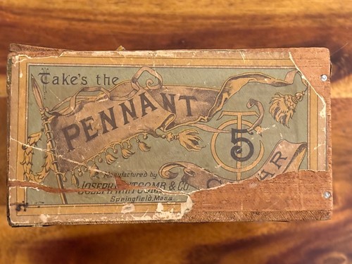 Antica scatola di sigari 1907 prende il pennant Joseph Whitcomb & Co Springfield Mass - Foto 20 di 24