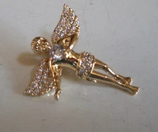 Men's gold finish pave setting ANGEL fashion dressy hip hop charm