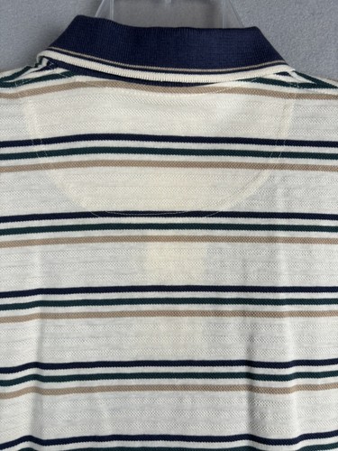 Vintage Savane Golf Shirt Men’s Med Stripe Polo Tour Collared Pullover USA 2754 - Picture 11 of 12